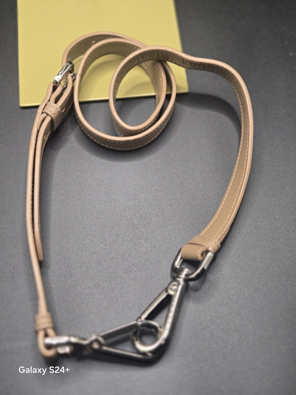 Adjustable Tan Leather Crossbody Strap for Men